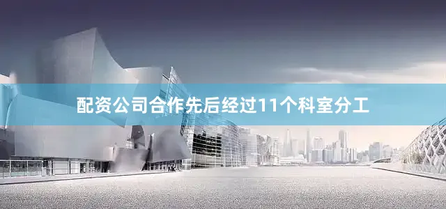 配资公司合作先后经过11个科室分工